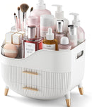 Makeup Organizer with Drawers, Handle and Skincare Storage Box